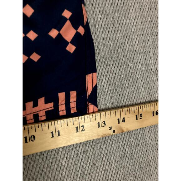 Burnside Swim Trunks Men XL Dark Navy Geometric Print Drawstring Beach Quick Dry - Picture 11 of 12